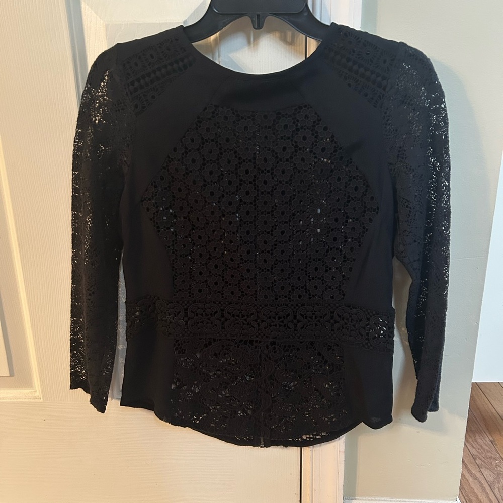 Lucky Brand Black Lace Women's Top S